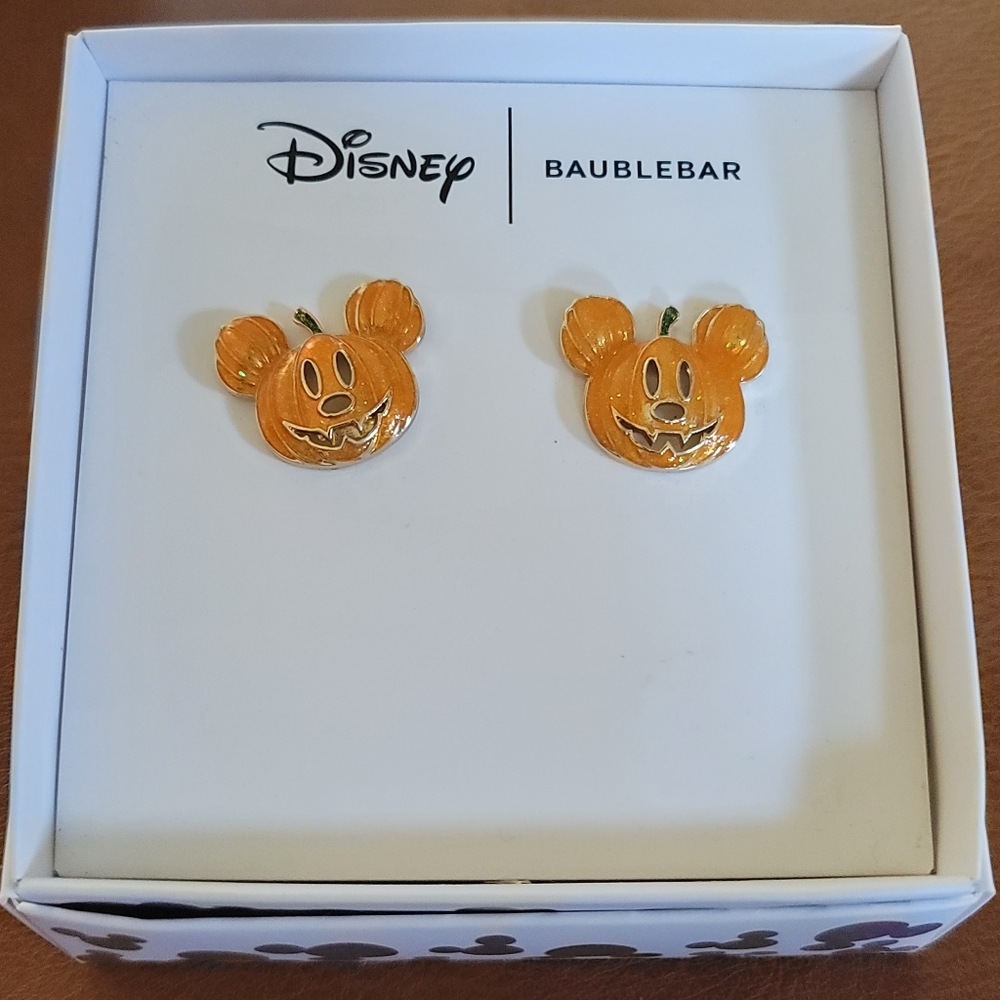 Disney BaubleBar Mickey Pumpkin Earrings